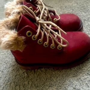 Little Girls Fur Lined Timberland Boots